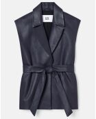 Blouson en Cuir d'Agneau Ventura nocturne