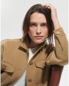 Veste en Laine mélangée Melania bronze