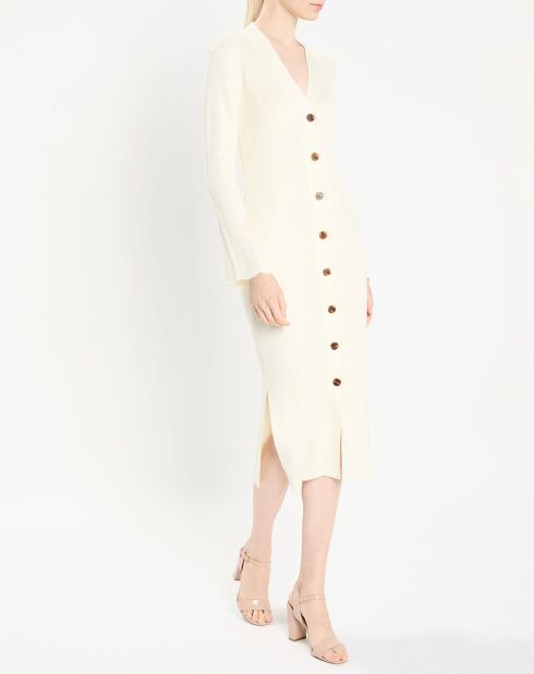 Robe/Gilet en Laine mélangée Gryme écru