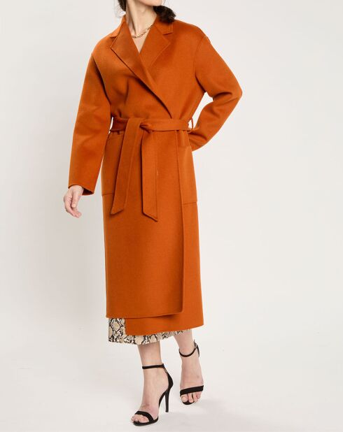 Cappotto Miramas in misto lana mattone