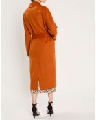 Cappotto Miramas in misto lana mattone