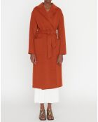 Cappotto Miramas in misto lana mattone