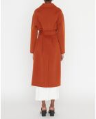 Cappotto Miramas in misto lana mattone