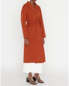 Cappotto Miramas in misto lana mattone