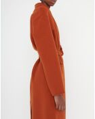 Cappotto Miramas in misto lana mattone