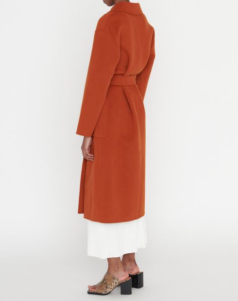 Cappotto Miramas in misto lana mattone