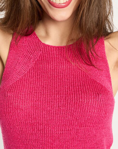 Top en maille Neith fuchsia