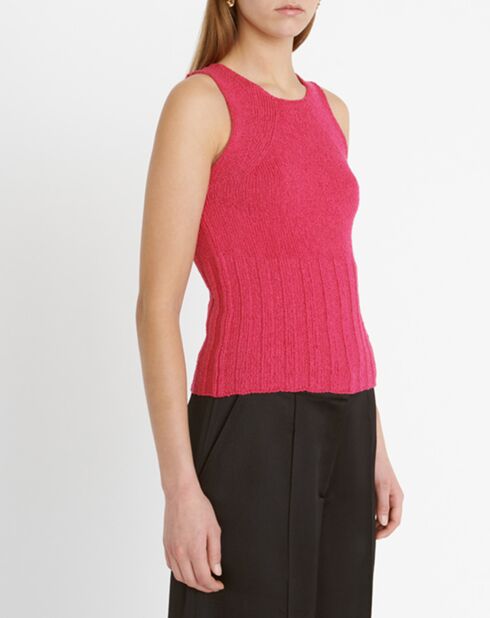 Top en maille Neith fuchsia