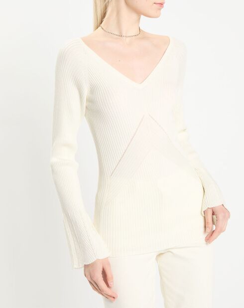 Pull en Laine mélangée Nelia écru