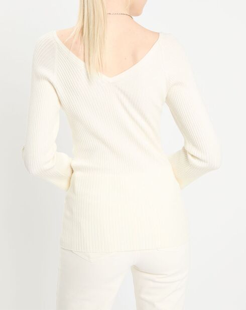 Pull en Laine mélangée Nelia écru