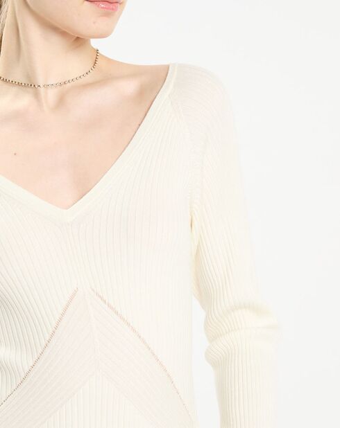 Pull en Laine mélangée Nelia écru