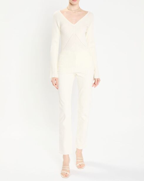 Pull en Laine mélangée Nelia écru