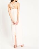 Robe Rishan imprimée zèbre nude