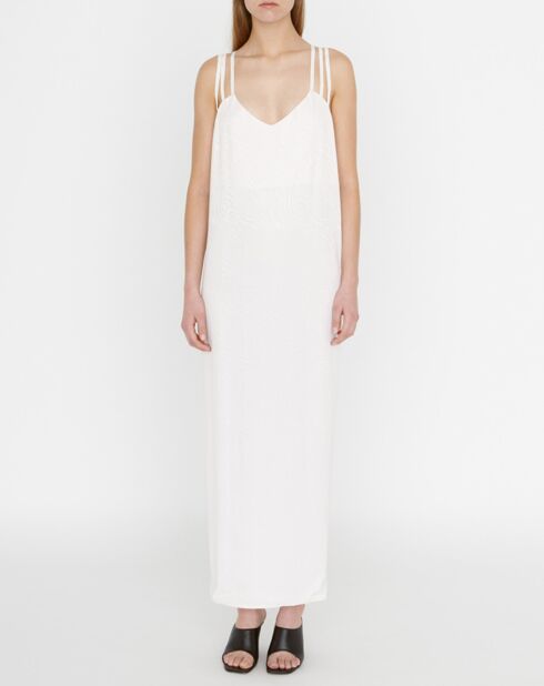 Robe Rishan imprimée zèbre nude