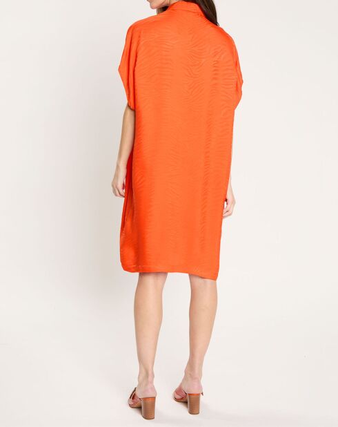 Robe Ratela motifs ton sur ton orange