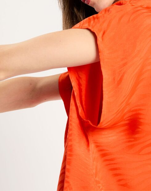 Robe Ratela motifs ton sur ton orange