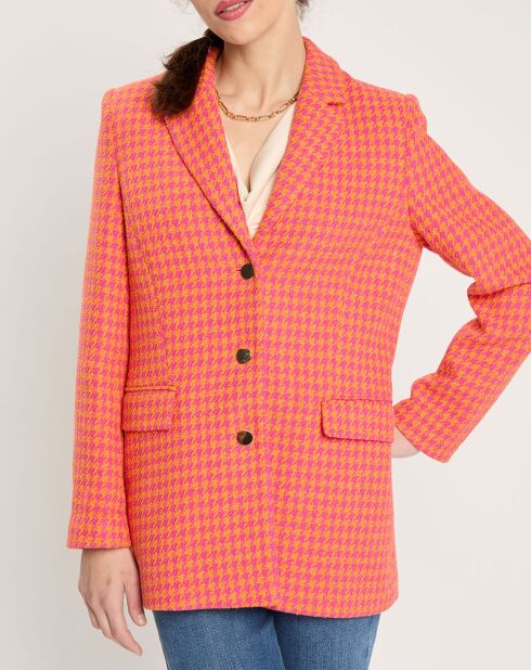 Chaqueta pata de gallo Venice fucsia
