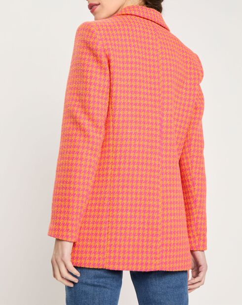 Chaqueta pata de gallo Venice fucsia