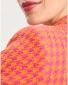 Veste Venice pied-de-poule fuchsia