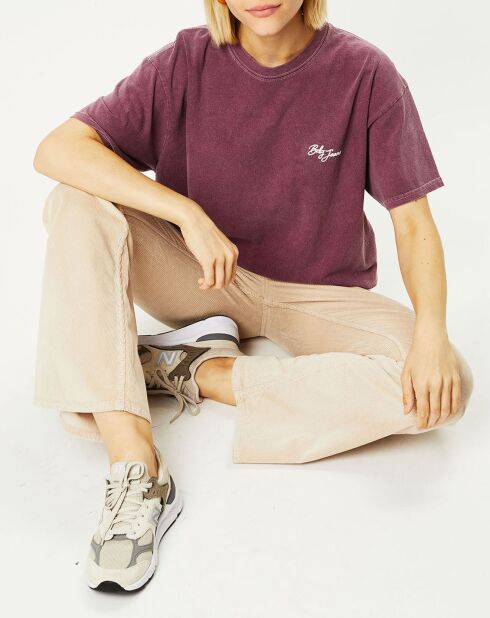 T-Shirt Dad With Map imprimé violet