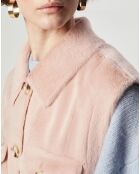Surchemise en Fausse Fourrure Lily rose poudre