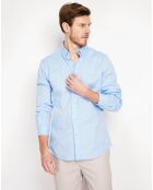 Chemise 100% Lin Gabriel bleu azur