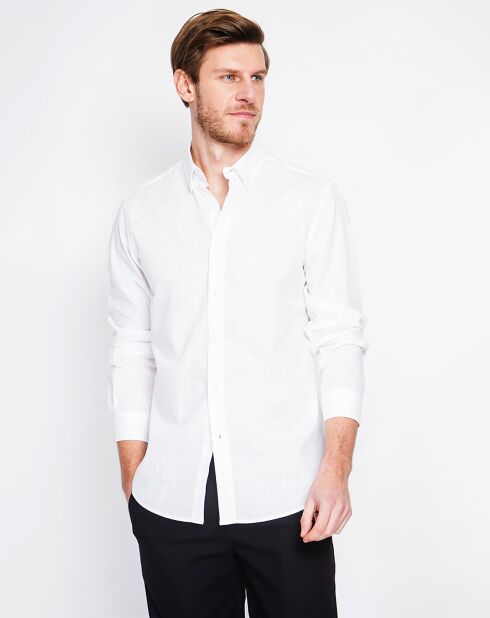 Camicia Gabriel 100% lino bianca