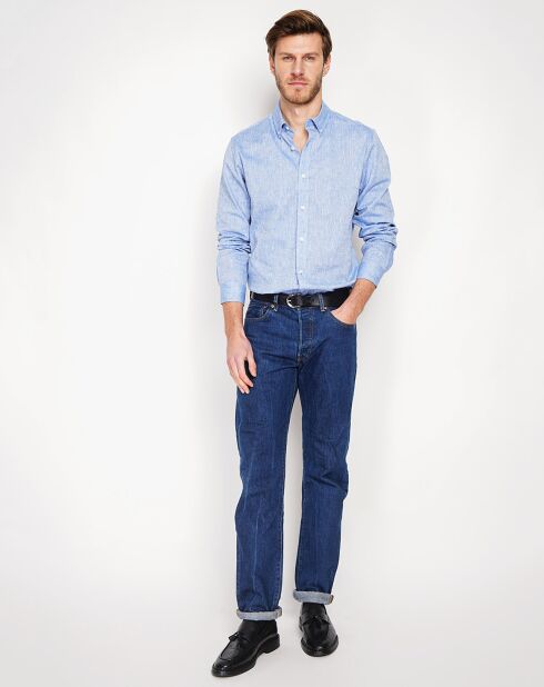 Chemise 100% Lin Gabriel bleu jeans