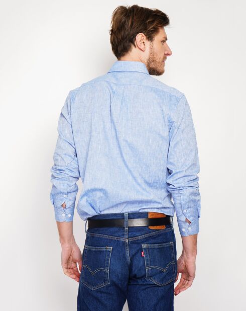 Chemise 100% Lin Gabriel bleu jeans