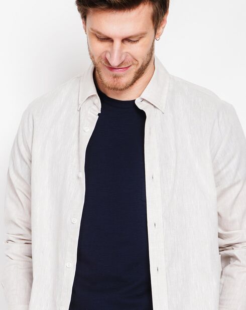 Camicia Gabriel 100% lino bianca