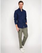 Chemise 100% Lin Gabriel bleu marine