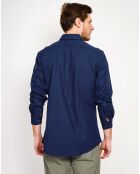 Chemise 100% Lin Gabriel bleu marine