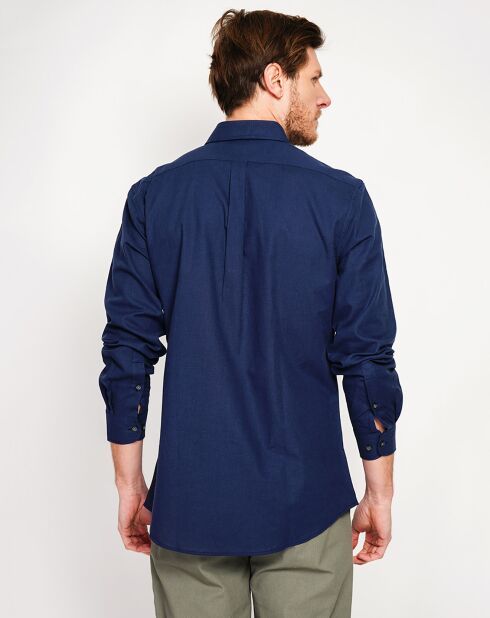 Gabriel marineblauw overhemd van 100% linnen