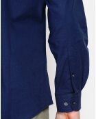 Chemise 100% Lin Gabriel bleu marine