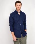 Chemise 100% Lin Gabriel bleu marine