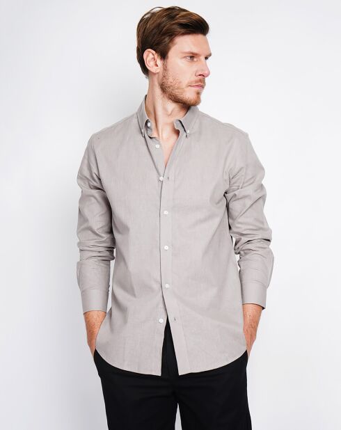 Camisa Gabriel 100% lino gris