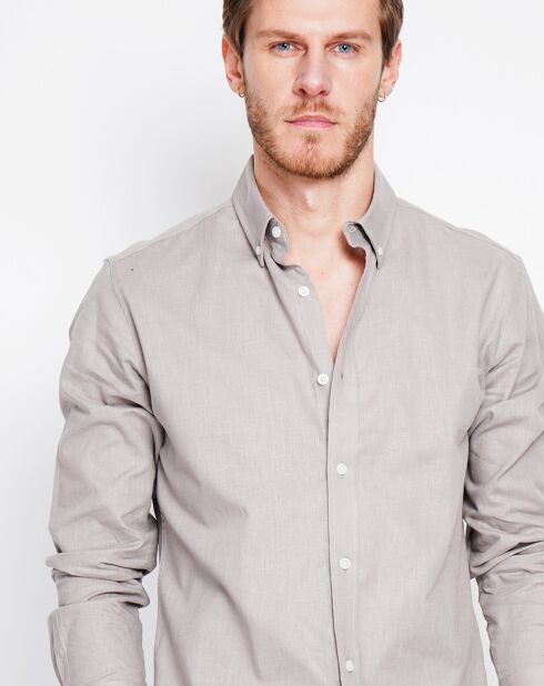Camisa Gabriel 100% lino gris