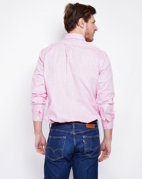 Roze overhemd van 100% linnen Gabriel