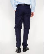 Pantalon en Lin mélangé Léo bleu marine
