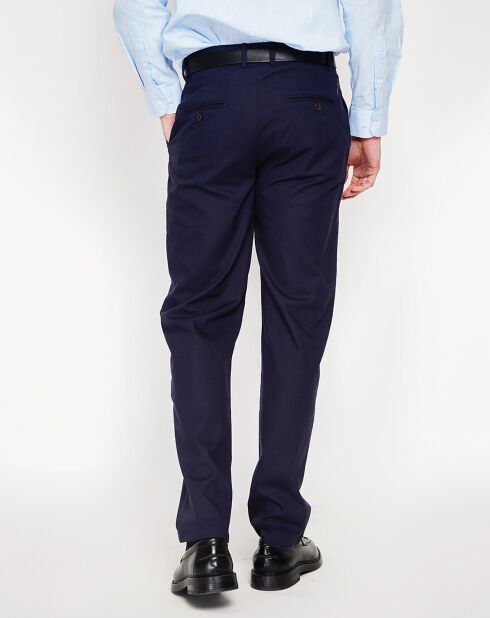 Pantalon en Lin mélangé Léo bleu marine