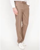 Pantalon en Lin mélangé Léo marron