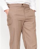 Pantalon en Lin mélangé Léo marron