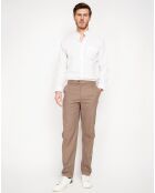 Pantalon en Lin mélangé Léo marron
