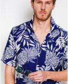 Chemise en Lin mélangé Noah bleu marine