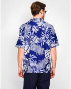 Chemise en Lin mélangé Noah bleu marine
