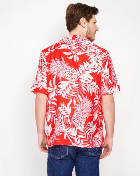 Chemise en Lin mélangé Noah rouge