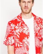 Chemise en Lin mélangé Noah rouge