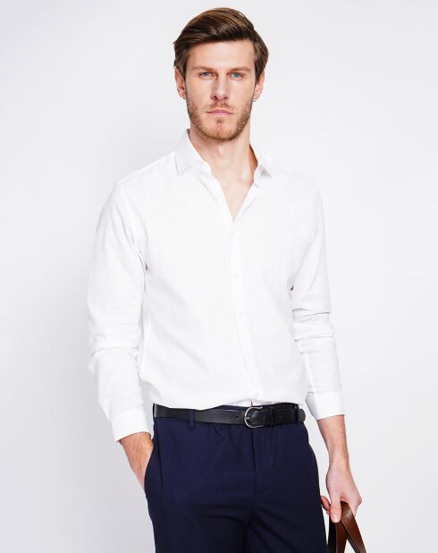 Chemise 100% Lin Liam blanche