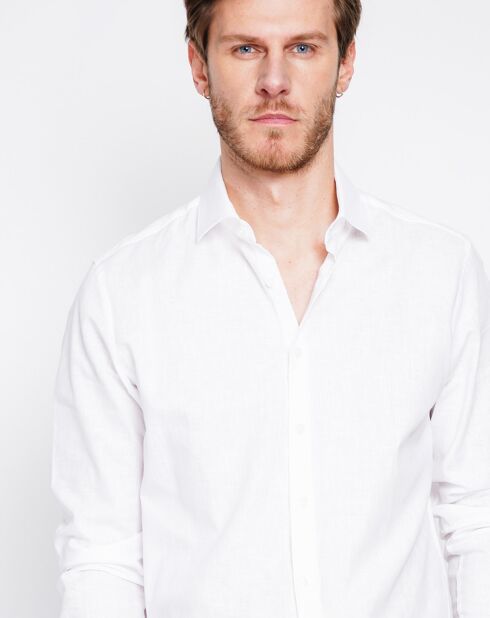 Chemise 100% Lin Liam blanche