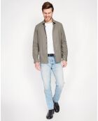 Chemise 100% Lin Liam vert kaki
